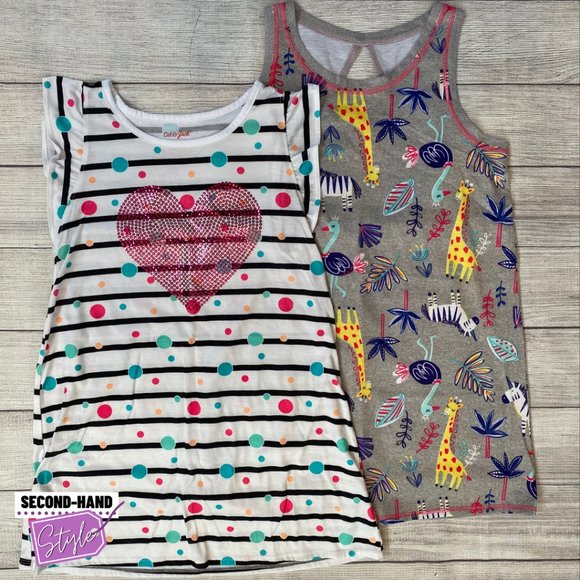 Cat & Jack Girls SzL (Set of Two) Pajama Shirts - Picture 1 of 5